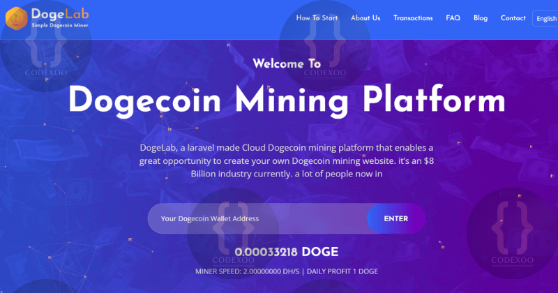 Cloud DogeCoin Mining Script PHP Source Code