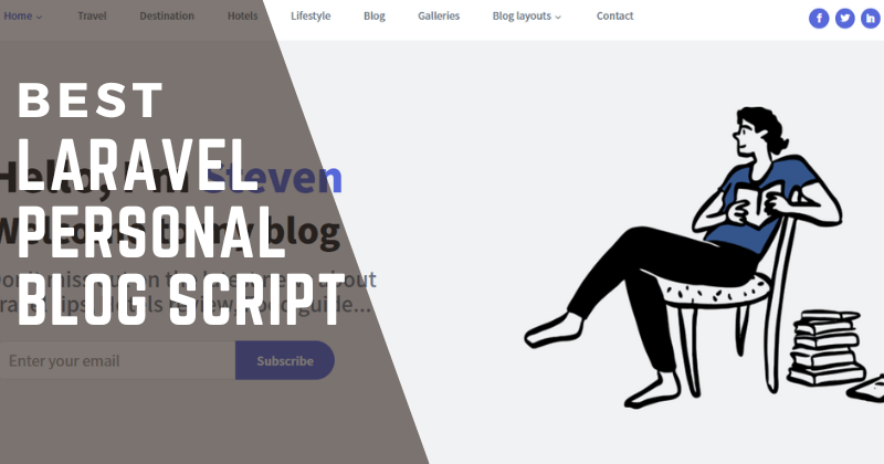 Laravel Personal Blog Script using PHP & MySQL with Free Source Code